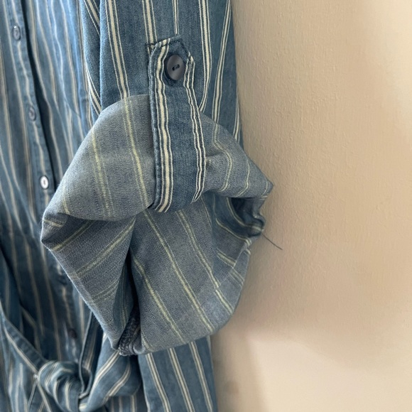 BN Denim Striped Shirtdress Size 24 - Picture 9 of 12